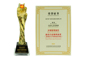 2018-2019年度中國智慧城市最佳行業案例金獎
